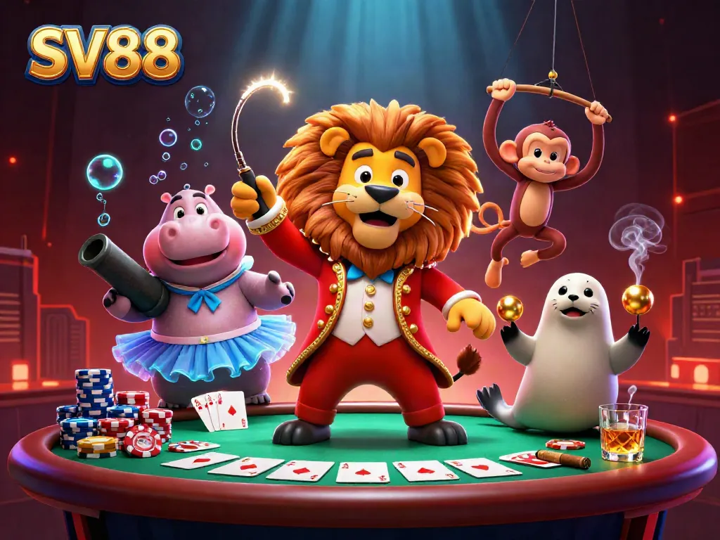 Experience thrilling gameplay with SV88 as this vibrant circus captures the excitement of casino games.