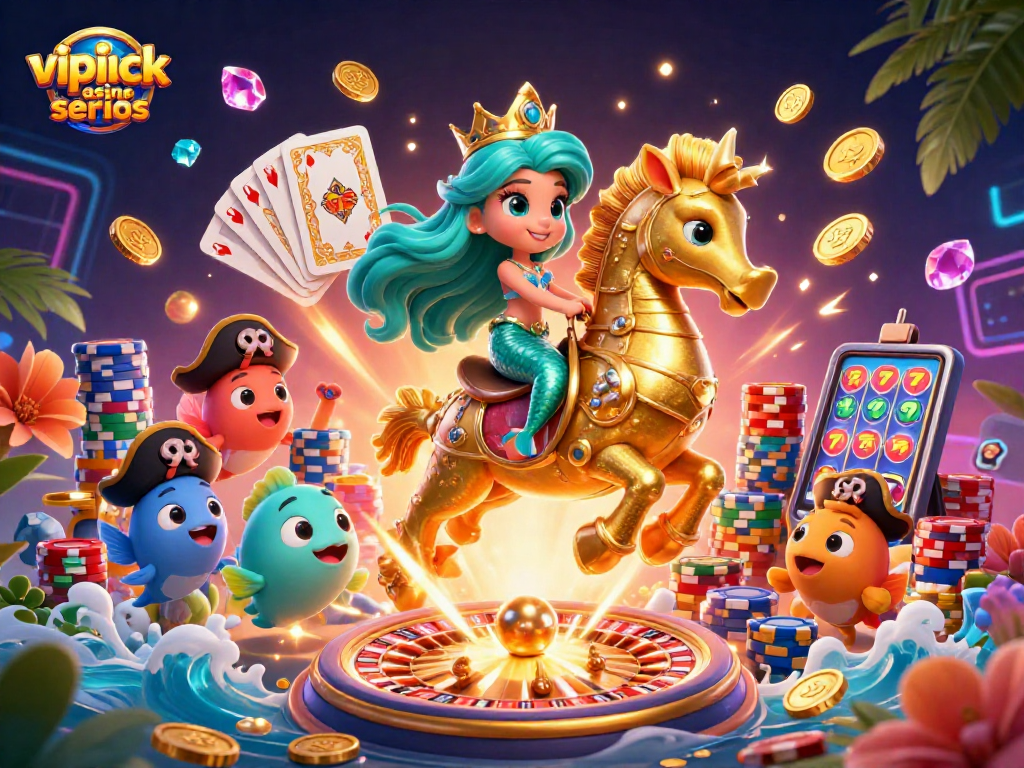 VIPLuck Casino seriös: Glücksspiele mit einer 3D-Aristokratin und schillernden Meeresgefährten.